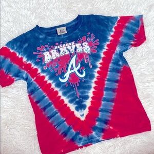 Vintage 90’s liquid blue tye dye Atlanta Braves T-shirt
